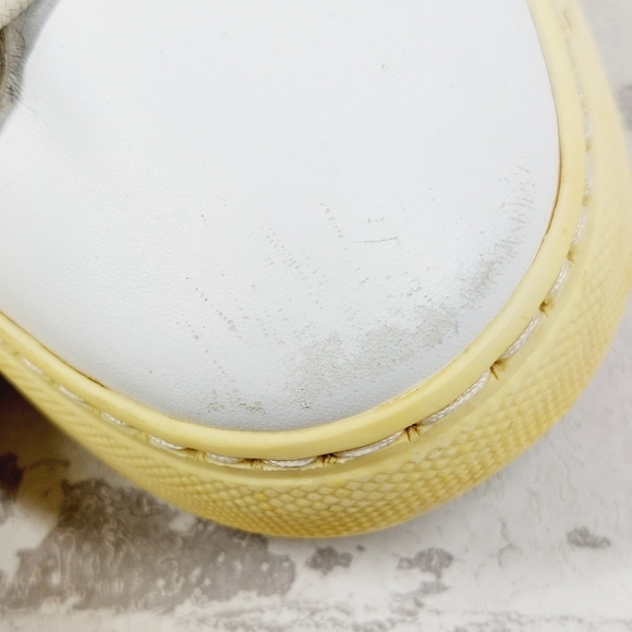 Stokton White Floral Embroidered Leather Sneakers H158 - Picture 11 of 13